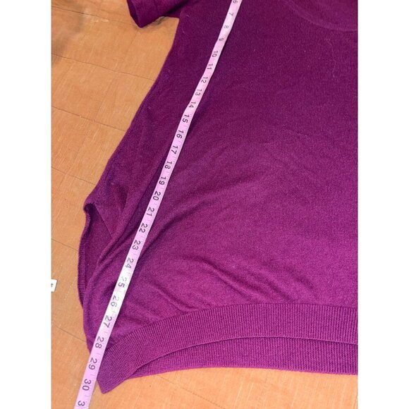 Theory cashmere blend short sleeve asymmetrical hem sweater top Small - Picture 7 of 8